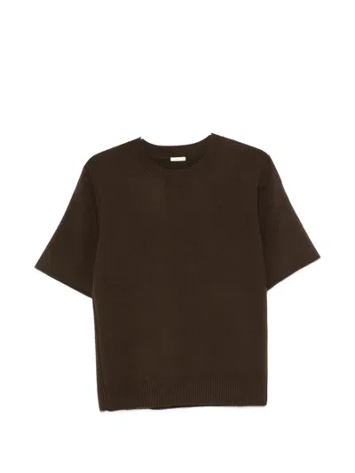 Joseph Ribbed-trim Short-sleeve Sweater In Multi