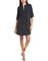 Joseph Ribkoff 1/2-zip Shift Dress In Black
