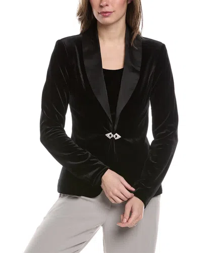Joseph Ribkoff 2pc Velvet Jacket & Tank Set In Black