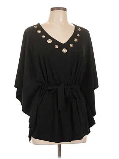Pre-owned Joseph Ribkoff 3/4 Sleeve Blouse In Black