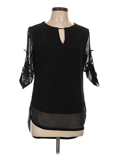 Pre-owned Joseph Ribkoff 3/4 Sleeve Blouse In Black