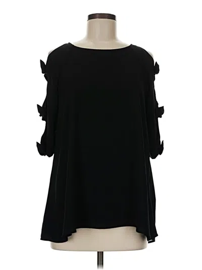 Pre-owned Joseph Ribkoff 3/4 Sleeve Blouse In Black