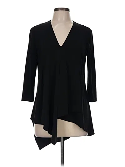 Pre-owned Joseph Ribkoff 3/4 Sleeve Blouse In Black
