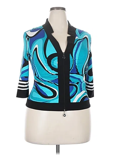 Pre-owned Joseph Ribkoff 3/4 Sleeve Blouse In Blue