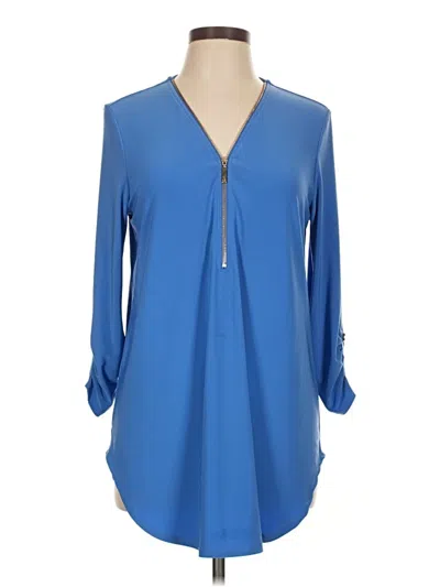 Pre-owned Joseph Ribkoff 3/4 Sleeve Blouse In Blue
