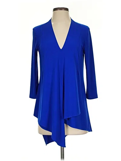 Pre-owned Joseph Ribkoff 3/4 Sleeve Blouse In Blue