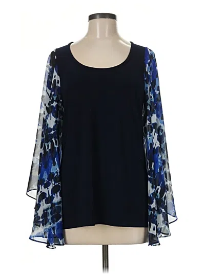 Pre-owned Joseph Ribkoff 3/4 Sleeve Blouse In Blue