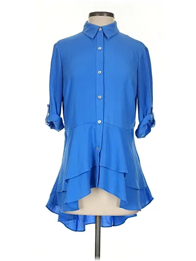 Pre-owned Joseph Ribkoff 3/4 Sleeve Blouse In Blue