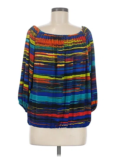 Pre-owned Joseph Ribkoff 3/4 Sleeve Blouse In Blue
