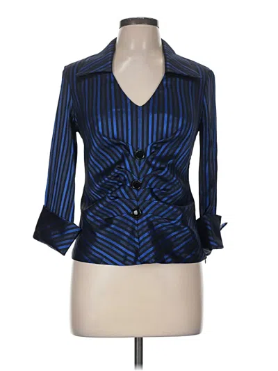Pre-owned Joseph Ribkoff 3/4 Sleeve Blouse In Blue