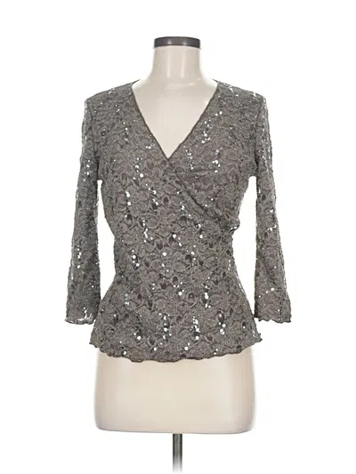 Pre-owned Joseph Ribkoff 3/4 Sleeve Blouse In Gray