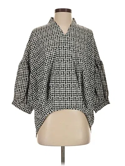 Pre-owned Joseph Ribkoff 3/4 Sleeve Blouse In Gray