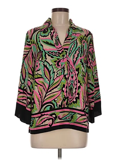 Pre-owned Joseph Ribkoff 3/4 Sleeve Blouse In Green
