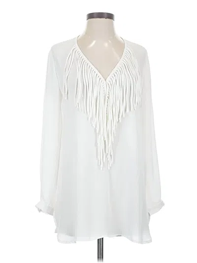 Pre-owned Joseph Ribkoff 3/4 Sleeve Blouse In Ivory