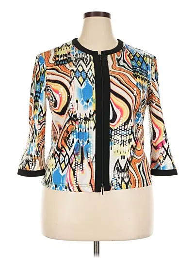 Pre-owned Joseph Ribkoff 3/4 Sleeve Blouse In Ivory