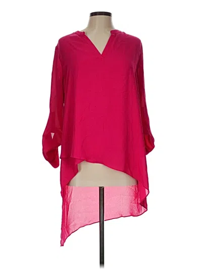Pre-owned Joseph Ribkoff 3/4 Sleeve Blouse In Pink
