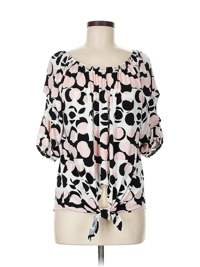 Pre-owned Joseph Ribkoff 3/4 Sleeve Blouse In Pink