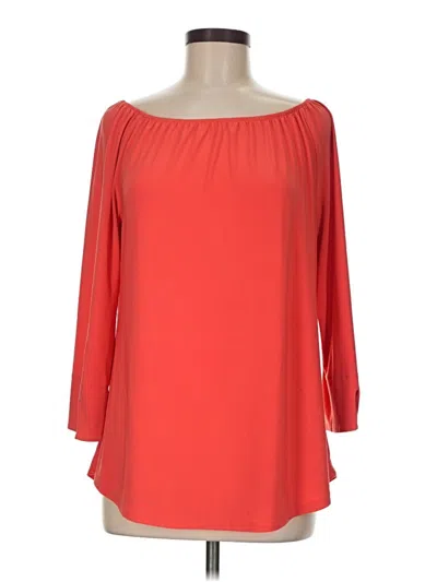 Pre-owned Joseph Ribkoff 3/4 Sleeve Blouse In Red