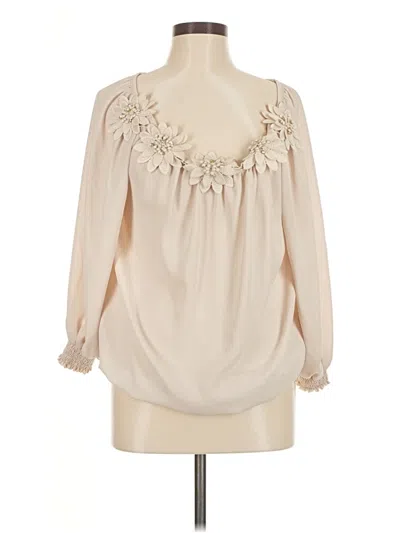 Pre-owned Joseph Ribkoff 3/4 Sleeve Blouse In White