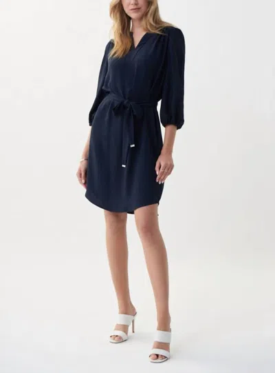 Joseph Ribkoff 3/4 Sleeve Dress In Midnight Blue