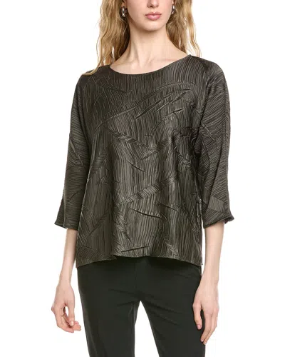 Joseph Ribkoff 3/4 Sleeve Top In Green