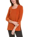Joseph Ribkoff Square Neck Top In Tandoori In Orange