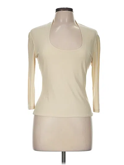 Pre-owned Joseph Ribkoff 3/4 Sleeve T-shirt In Ivory