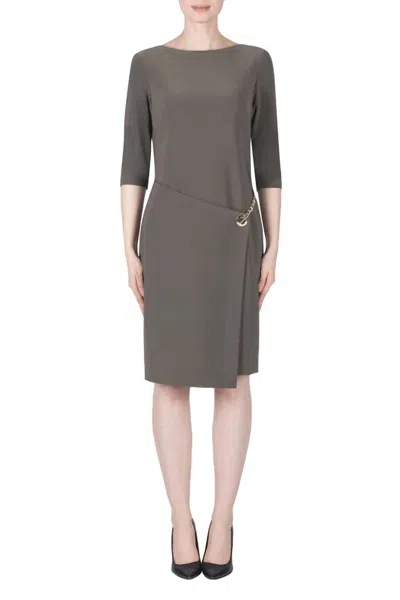 Joseph Ribkoff 3/4 Sleeves Dress In Avocado In Green