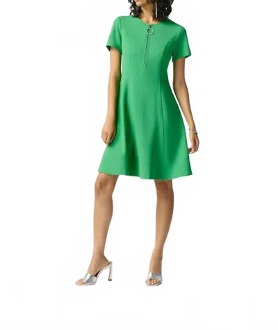 Joseph Ribkoff A-line Mini Crepe Dress In Island Green