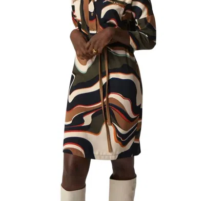 Joseph Ribkoff Abstract Belted Tunic Dress In Multi