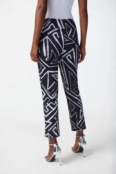 Joseph Ribkoff Abstract Pant In Black & White In Multi