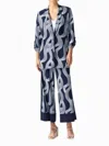Joseph Ribkoff Abstract Print Boxy Blazer In Multi In Blue