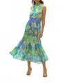 Joseph Ribkoff Abstract Print Chiffon Dress In Multi In Multi