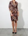Joseph Ribkoff Abstract Print Dress In Multi In Multi