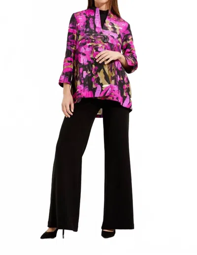 JOSEPH RIBKOFF ABSTRACT PRINT JACKET IN BLACK/MULTI