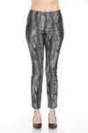 Joseph Ribkoff Abstract Print Pull On Slim Chino Pant In Multi In Gray