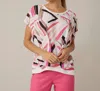 Joseph Ribkoff Abstract Print Top In Van/multi In Neutral