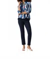 Joseph Ribkoff Abstract Print Trapeze Top In Navy In Blue