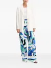 Joseph Ribkoff Abstract-print Trousers In White