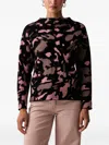 Joseph Ribkoff Abstract-pattern Bead-embellished Sweater In Multi