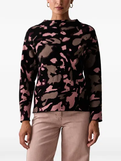 Joseph Ribkoff Abstract-pattern Bead-embellished Sweater In Multi