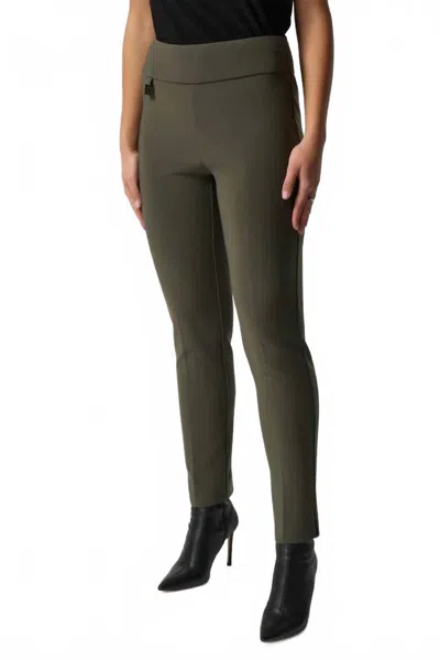 Joseph Ribkoff Ajuste Slim Fit Pant In Brown In Green
