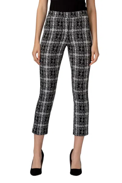 Joseph Ribkoff Amelia Crop Pant In Black/white In Multi