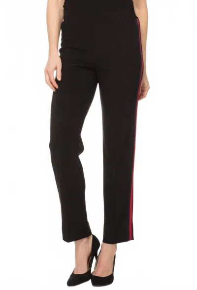 Joseph Ribkoff Amelia Straight Pant In Navy/red In Multi