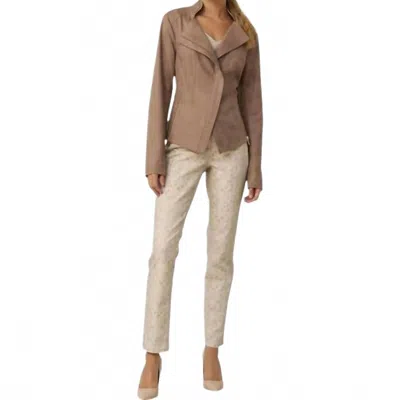 Joseph Ribkoff Animal Print Jeans In Beige In Neutral