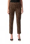 Joseph Ribkoff Silky Pull On Pants In Beige/black In Brown
