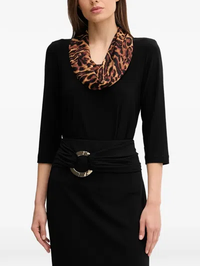 Joseph Ribkoff Animal-print Top In Black