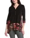 Joseph Ribkoff Applique Blouse In Black