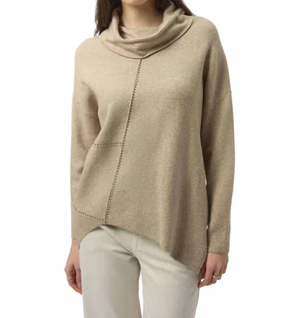 Joseph Ribkoff Asymmetrical Knit Pullover Sweater In Oatmeal In White