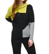 Joseph Ribkoff Asymmetrical Sweater In Wasabi/black/grey Melange In Multi
